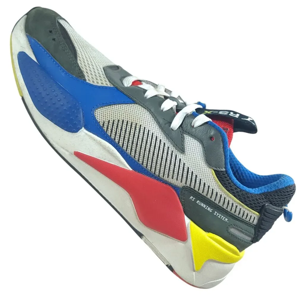 PUMA RS-X Toys Men Sz 12 Sneaker Shoe White Yellow Red Black Suede 369449-02 EUC - Picture 1 of 16